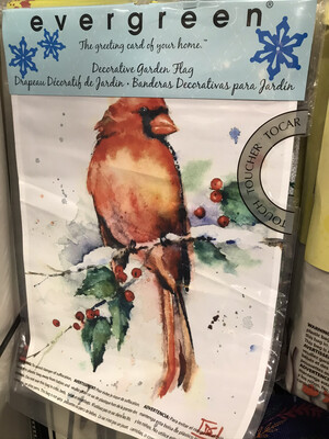 Cardinal & Holly Flag Cardinal & Holly Flag