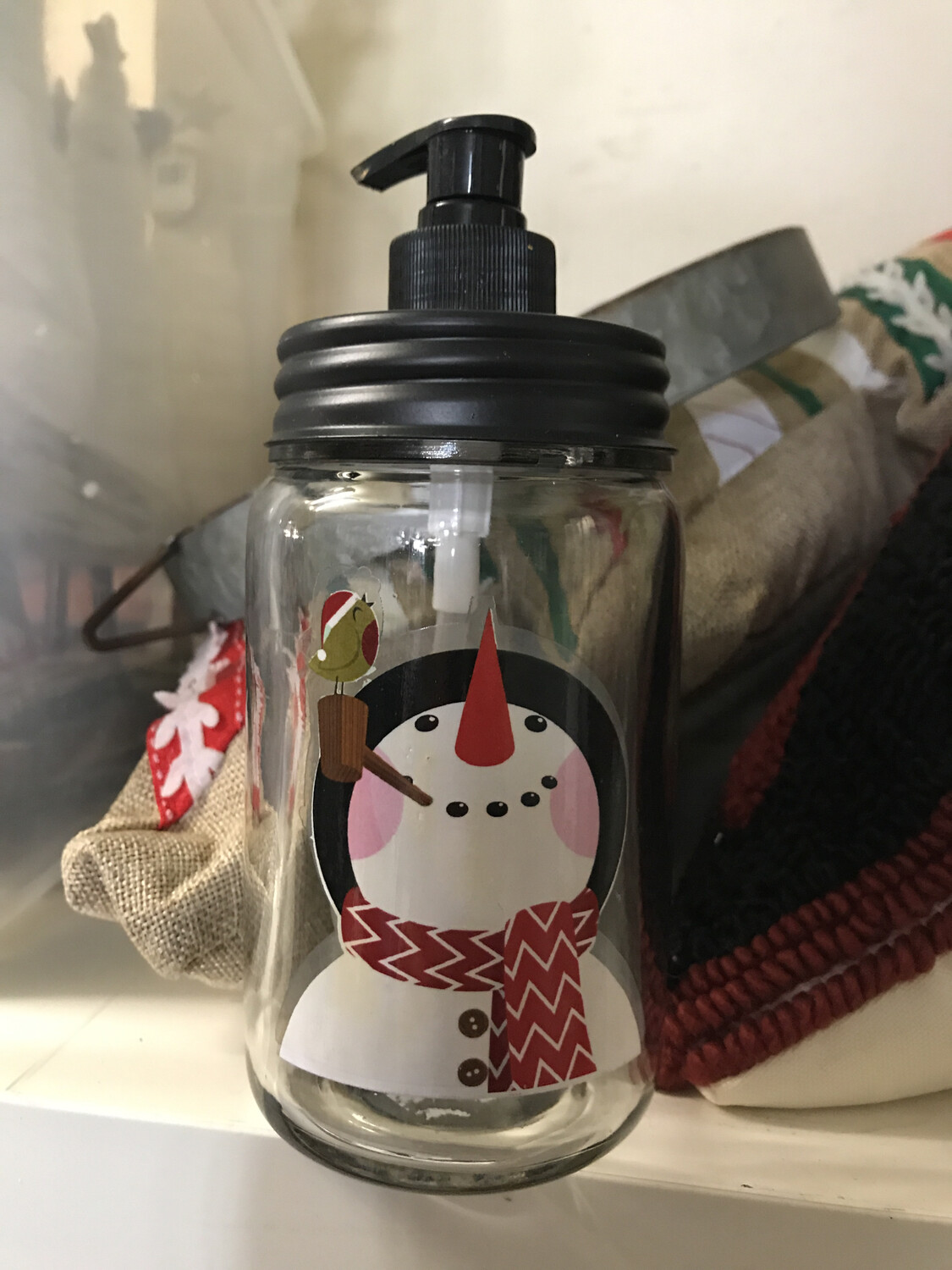 Snowman Soap Dispenser