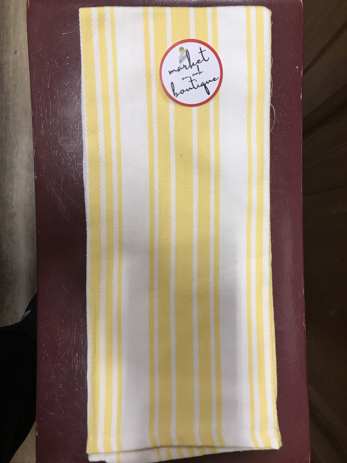 Lemon Zest Striped Dishtowel
