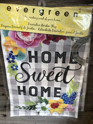 Home Sweet Home Plaid Flag