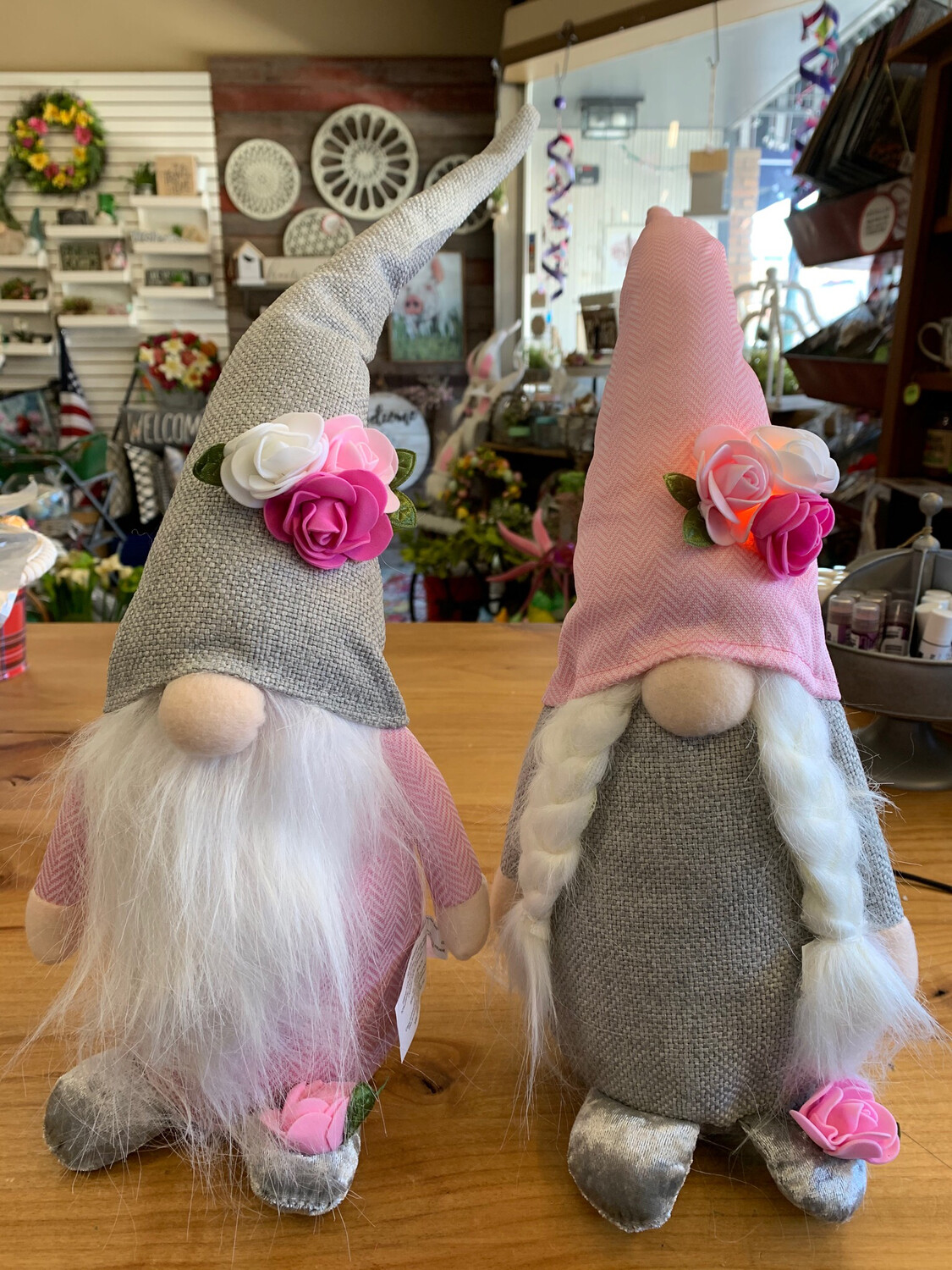 Pink & Grey LED Gnome