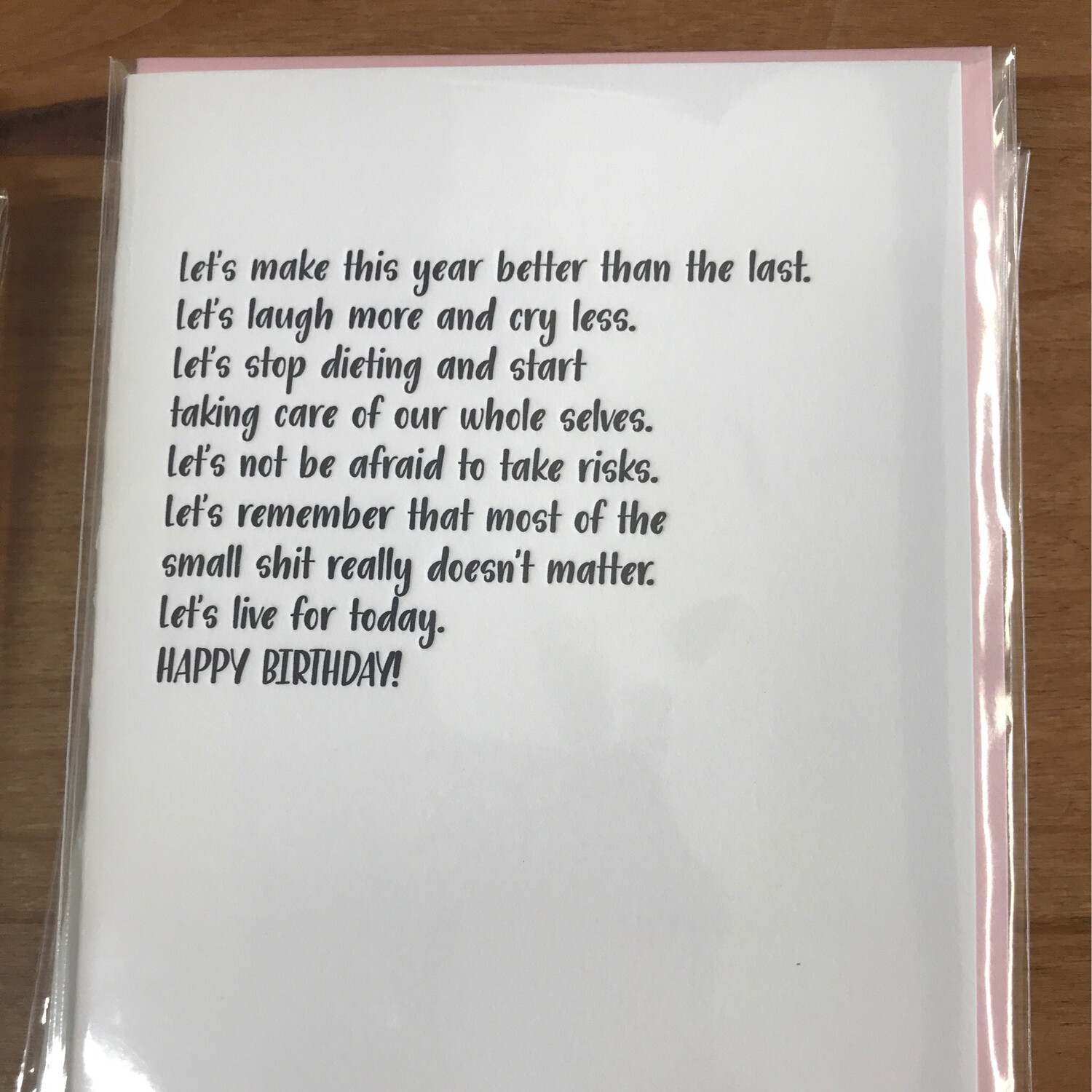 Let's Live Birthday Card