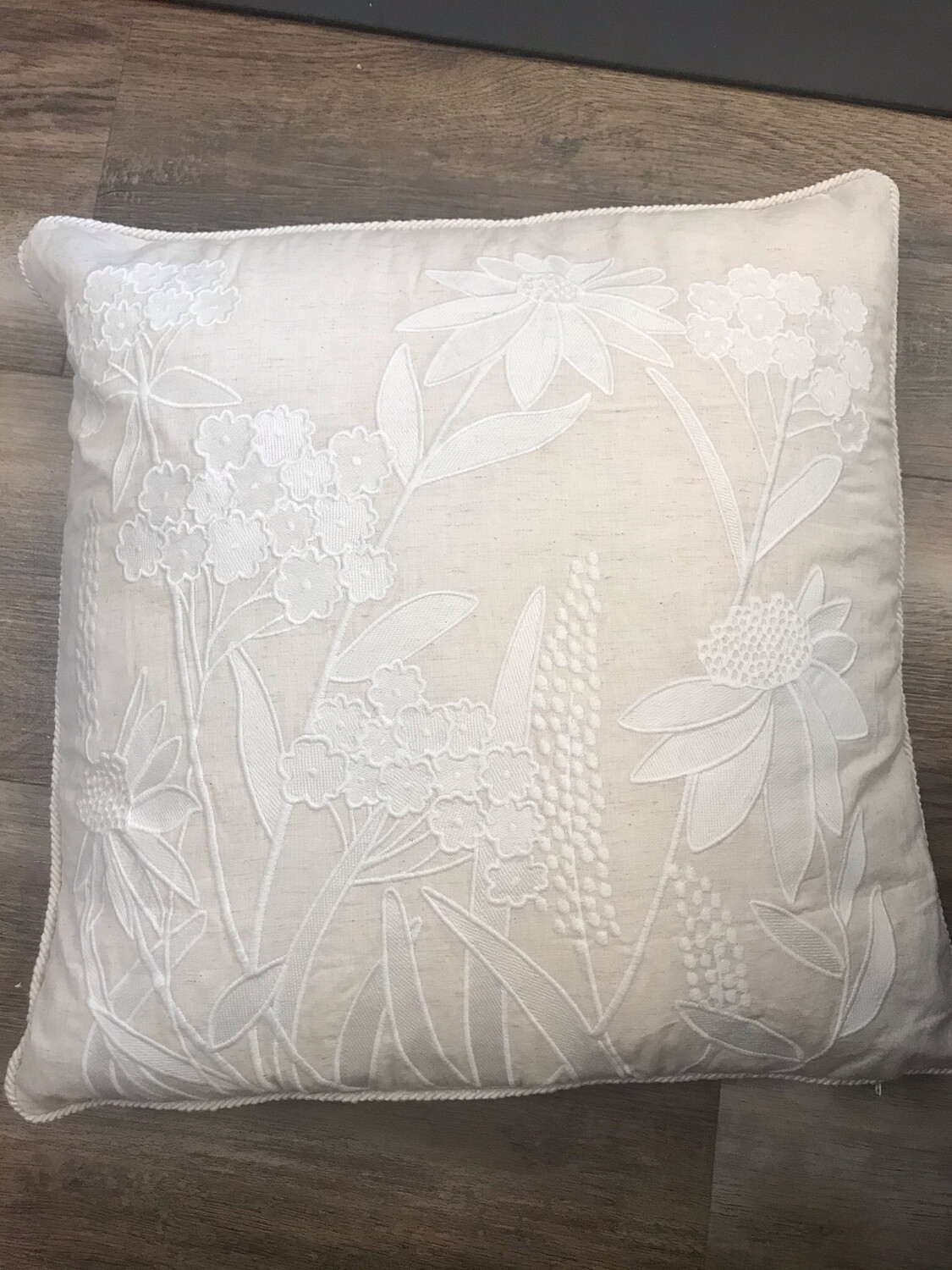 Ivory Embroidered Pillow