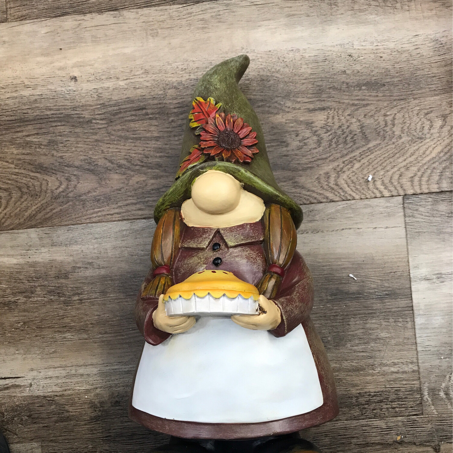 16.5" Baking Gnome Girl Statue