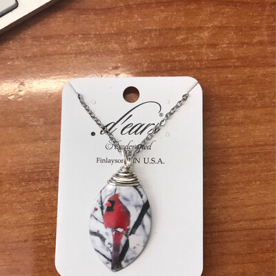 Stainless Cardinal Necklace