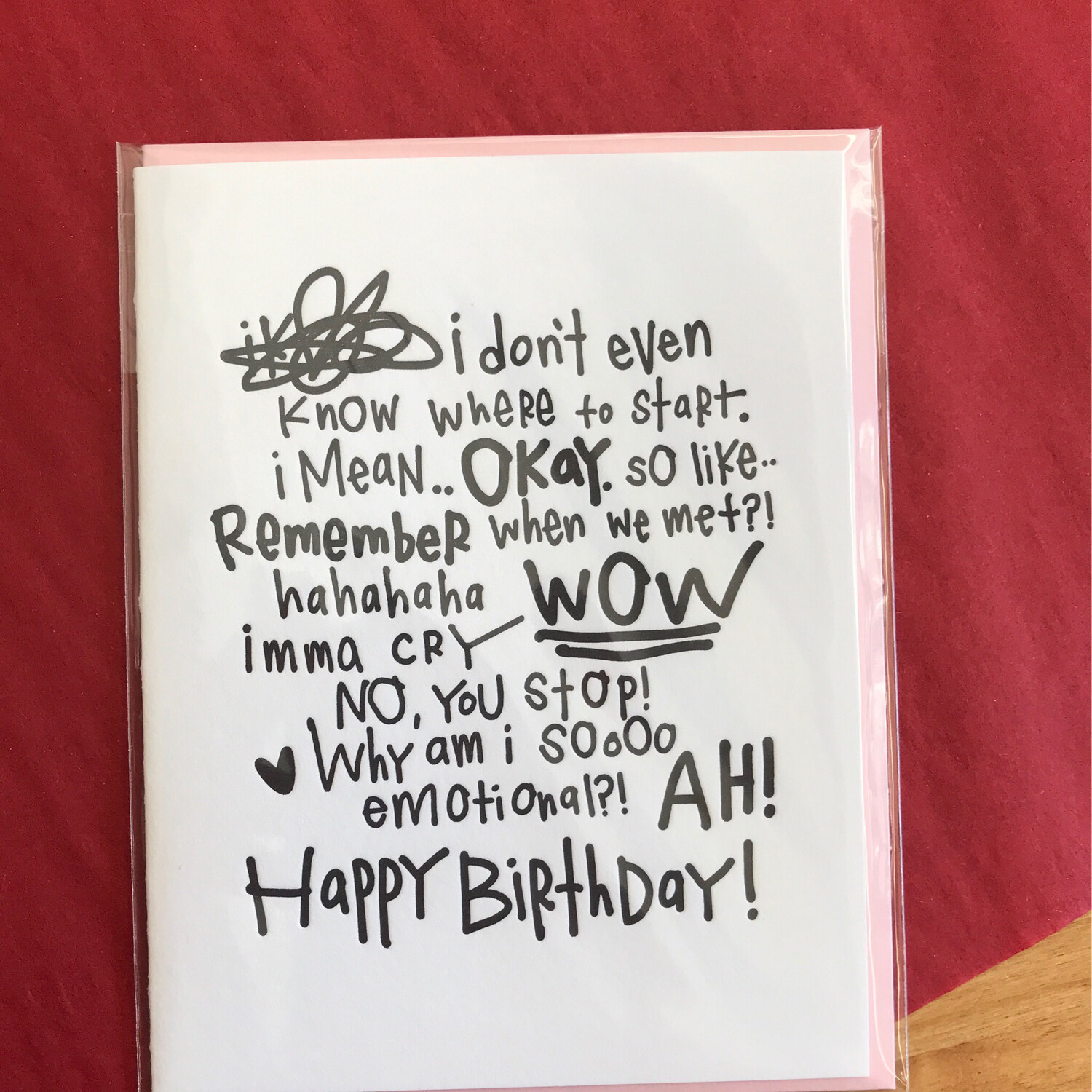 Imma Cry Birthday Card
