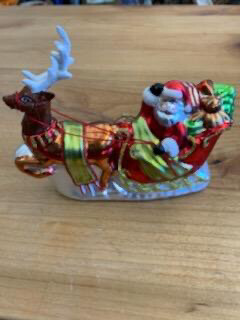 Glass Sleigh Ornament Glass Sleigh Ornament