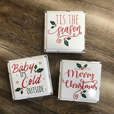 Holiday Enamel Block Holiday Enamel Block