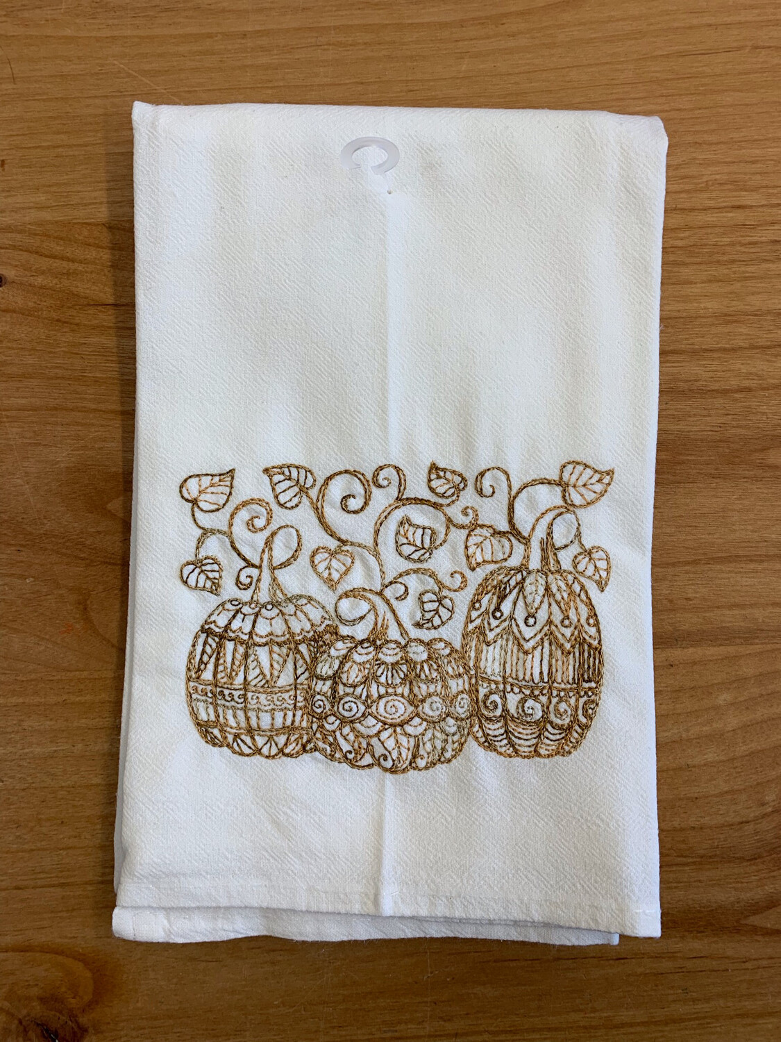 Fall Lace Pumpkins Tea Towel