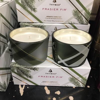 Thymes Frasier Fir Frosted Plaid Set