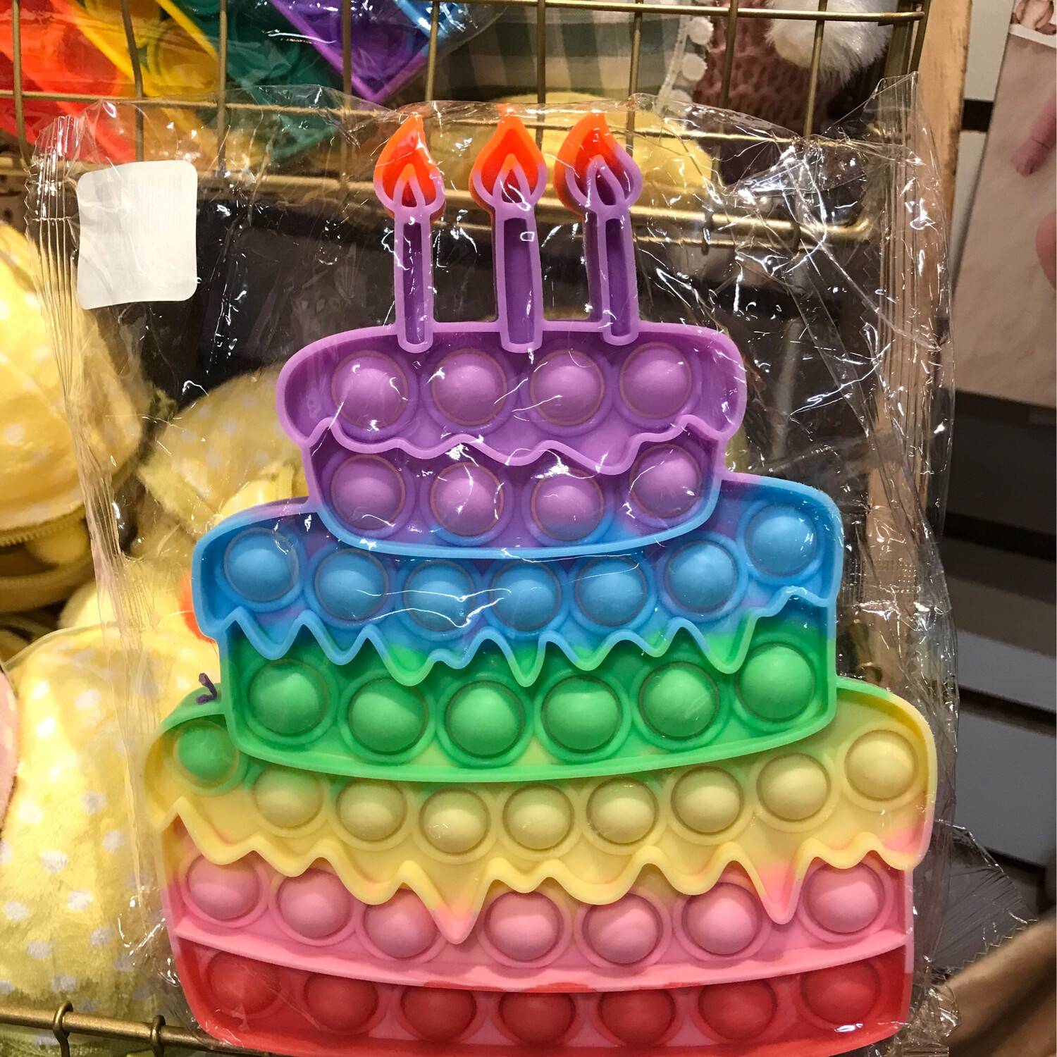 Birthday Cake Push Pop Toy