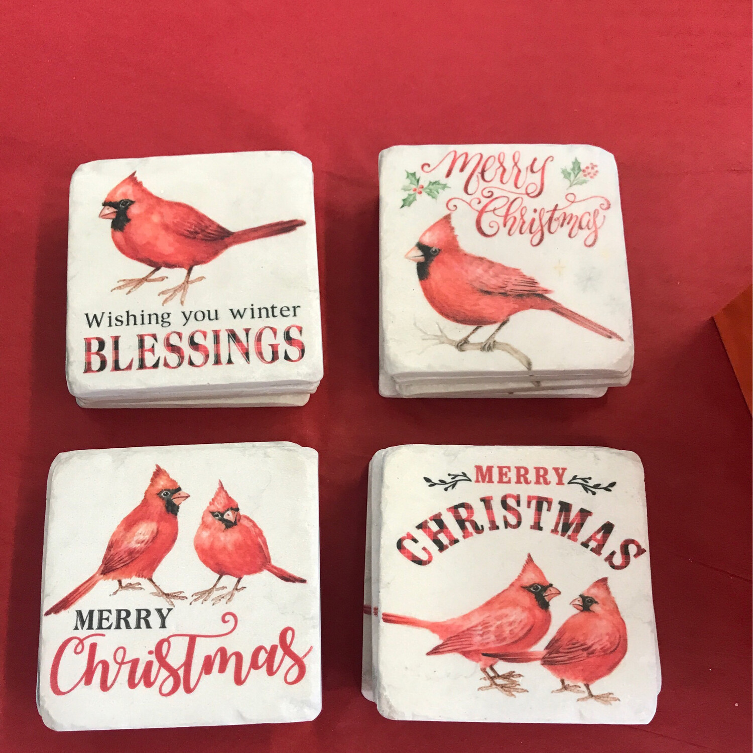 Resin Cardinal Coaster