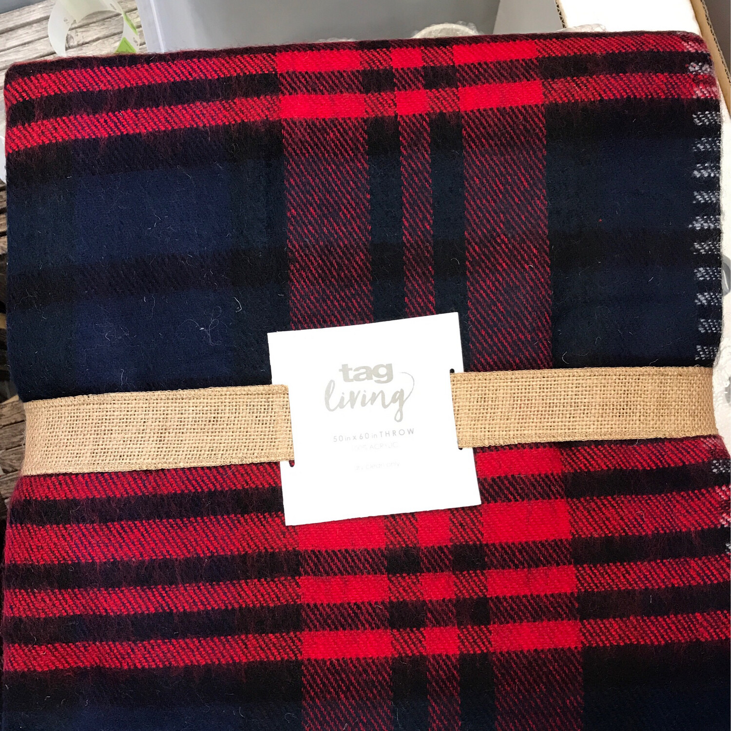 Reversible Plaid Throw