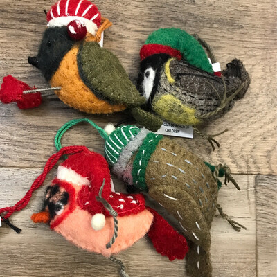 Felted Wool Bird Ornament Felted Wool Bird Ornament