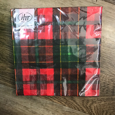 Tartan Red Luncheon Napkins Tartan Red Luncheon Napkins