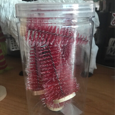 Red Bottle Brush Tree Set Red Bottle Brush Tree Set