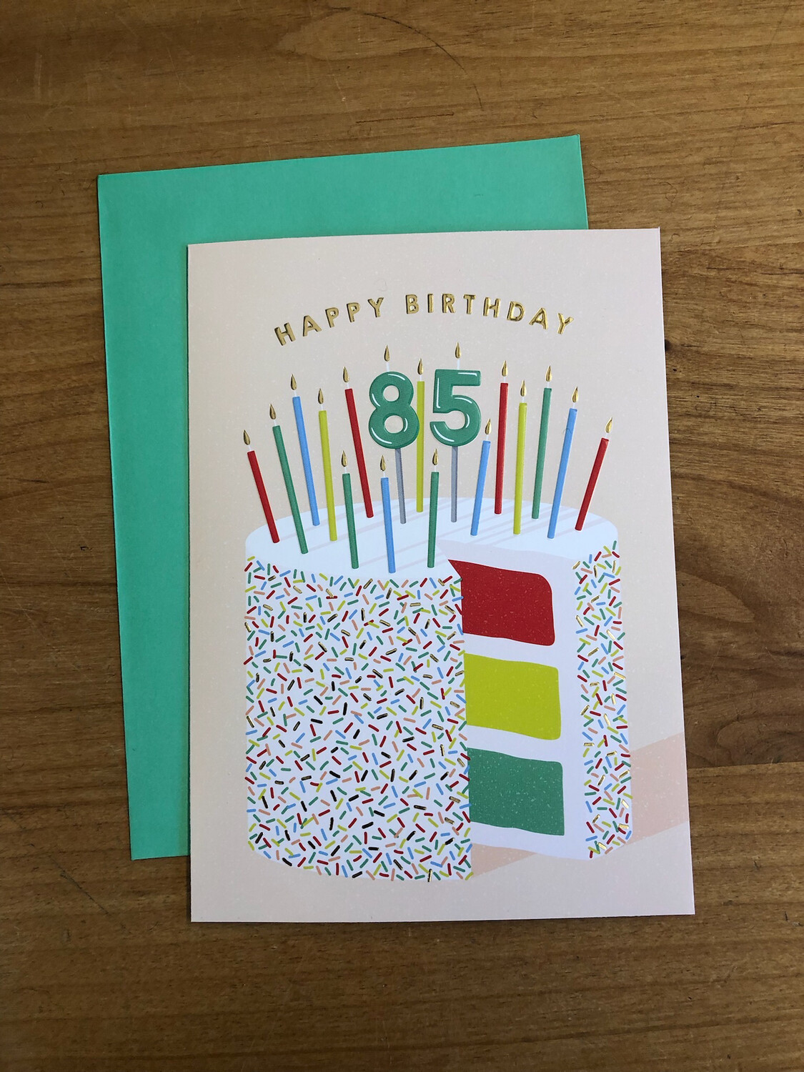 85 Cake Birthday Card