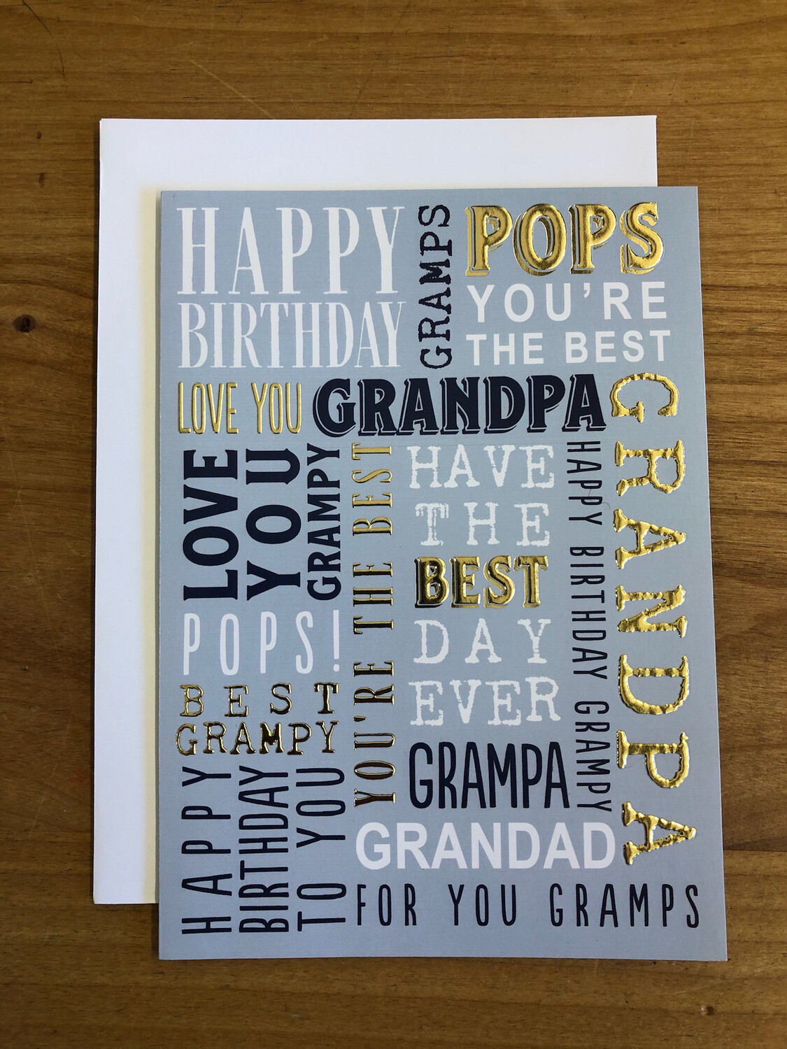 Grandpa Fonts Birthday Card
