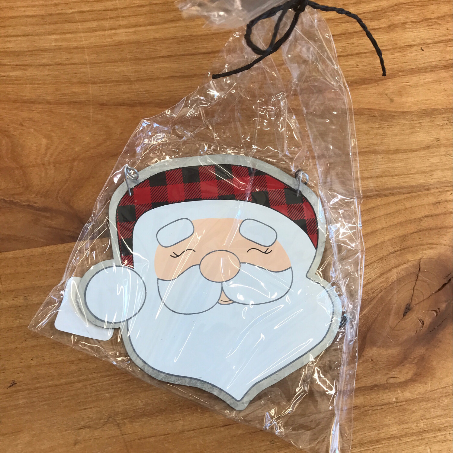 Santa Tin Ornament