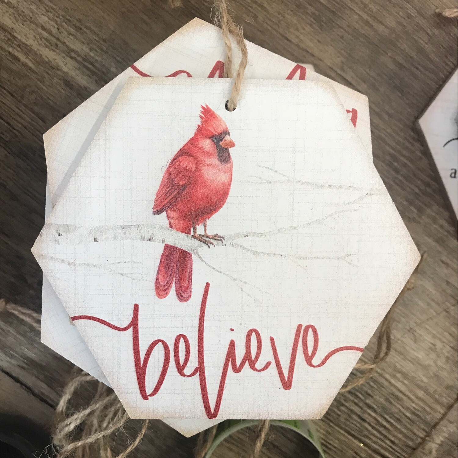 Believe Cardinal Ornament