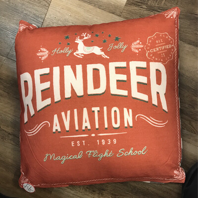 18" Reindeer Aviation Pillow 18" Reindeer Aviation Pillow