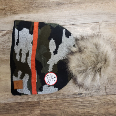 Panache Camo Pom Hat