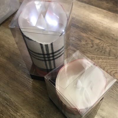 Plaid Flameless Candles