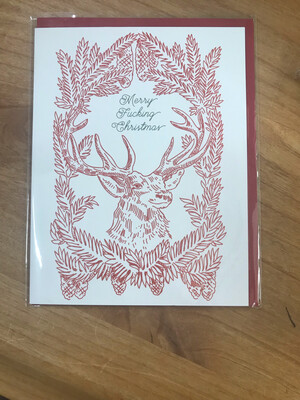 Merry F***ing Deer Card Merry F***ing Deer Card