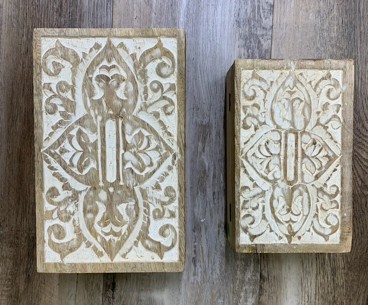 Carved Wood Boxes