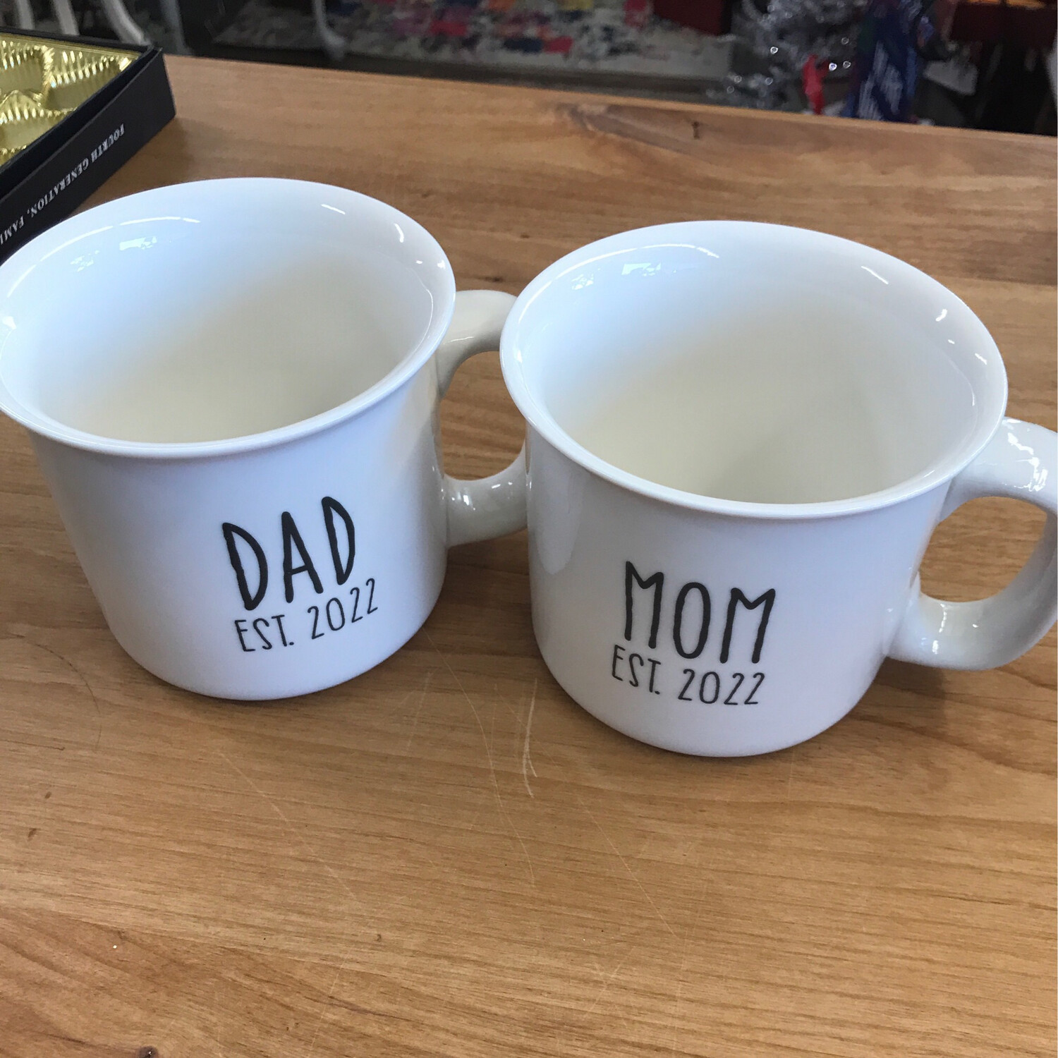 Mom & Dad Est 2022 Mugs