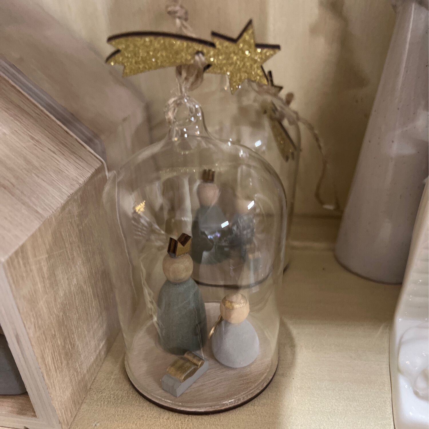 Nativity Cloche Glass Ornament Nativity Cloche Glass Ornament