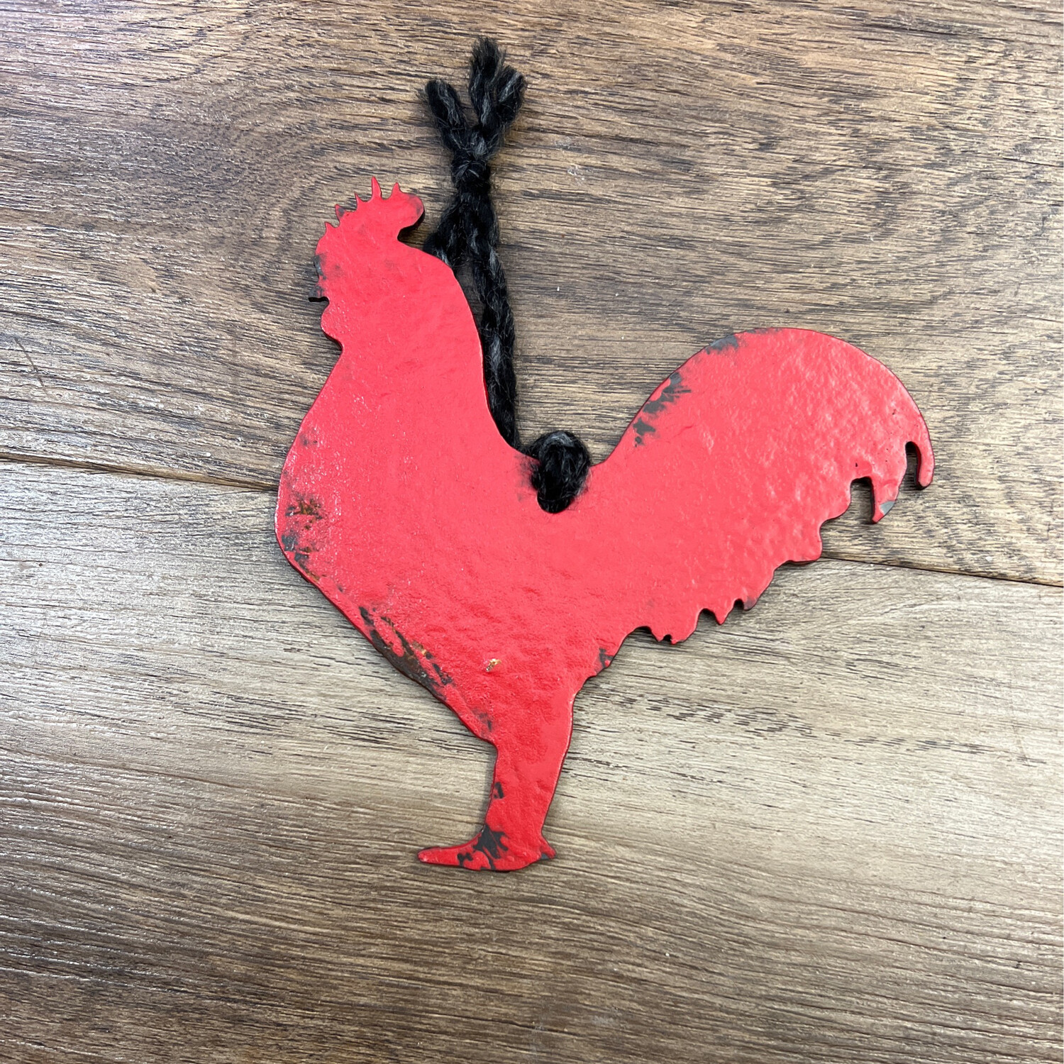 Rustic Red Chicken Ornament