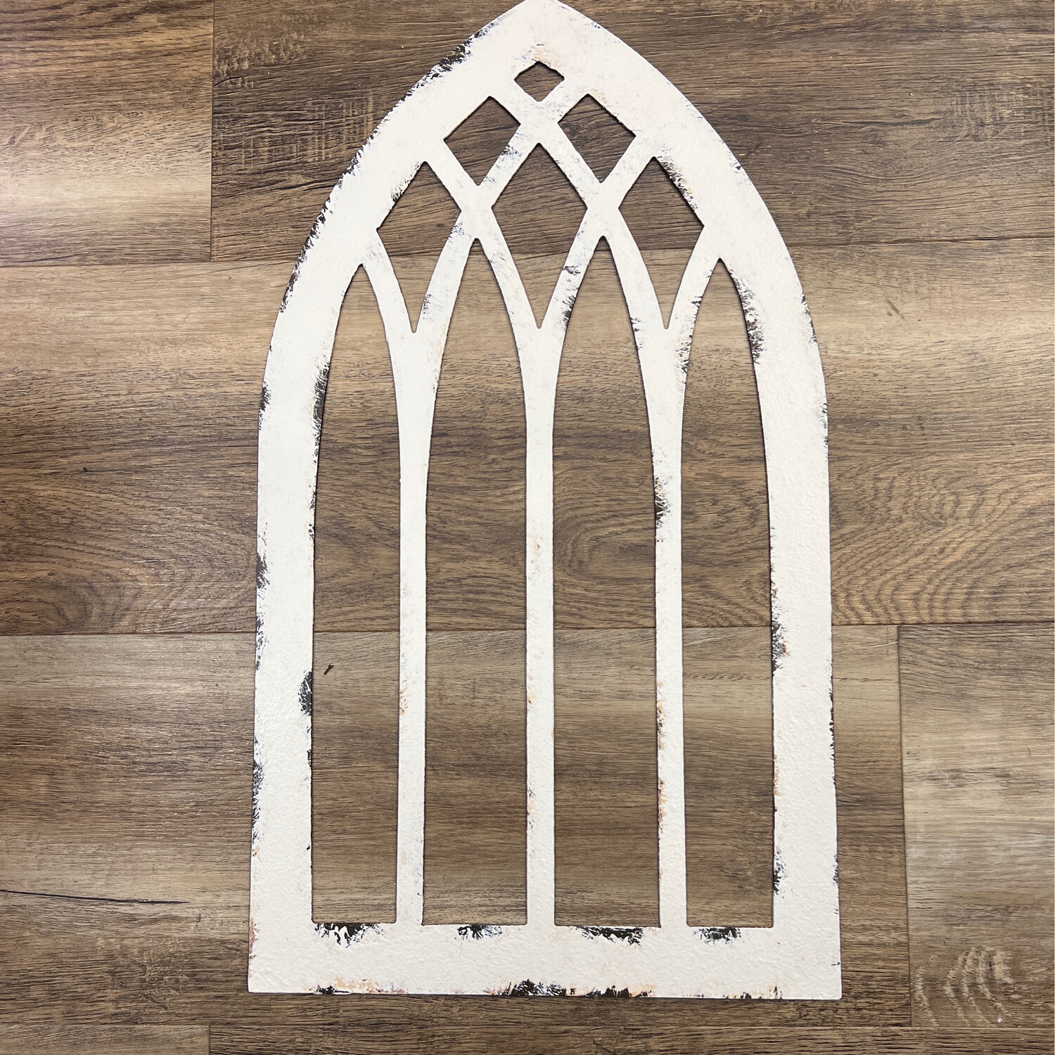 Rustic Metal Cathedral Window