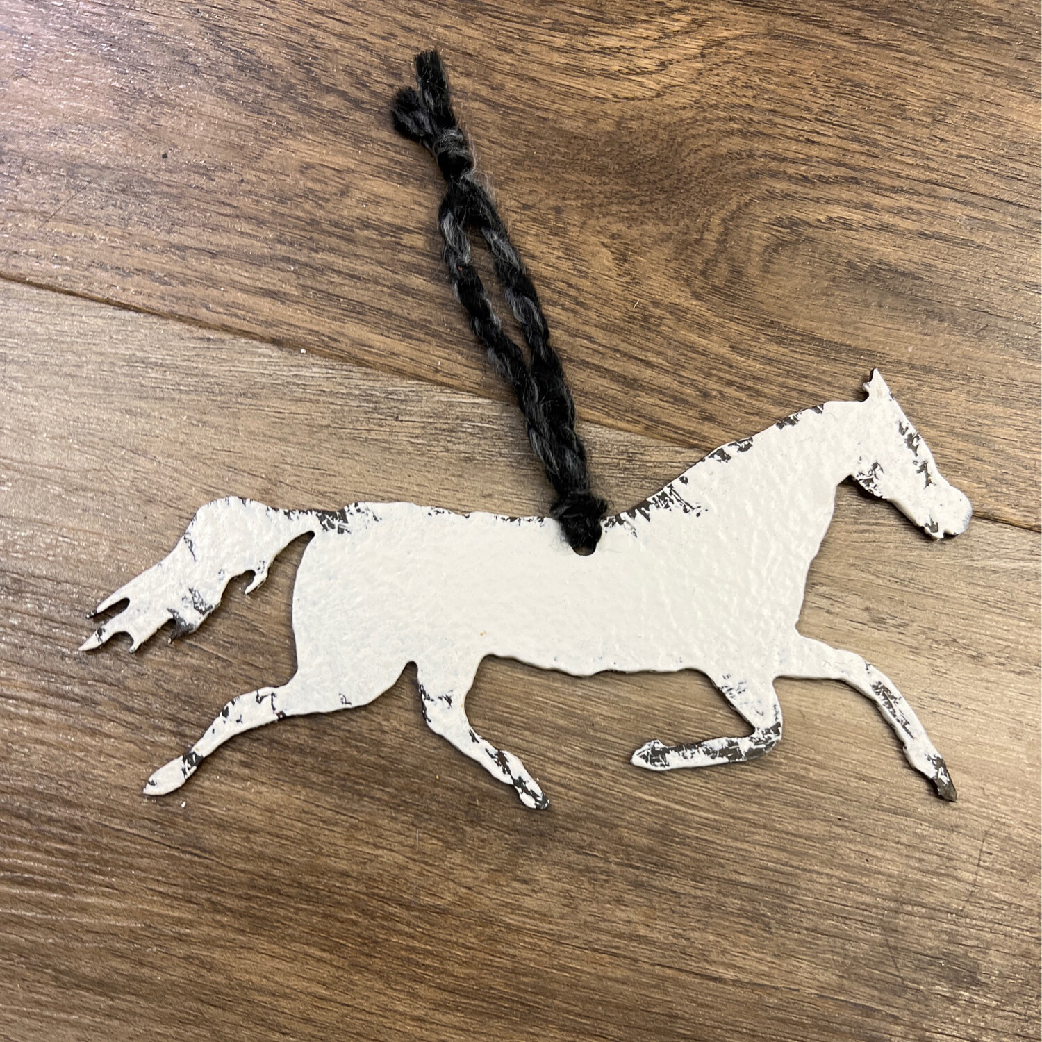 Rustic Metal Horse Ornament