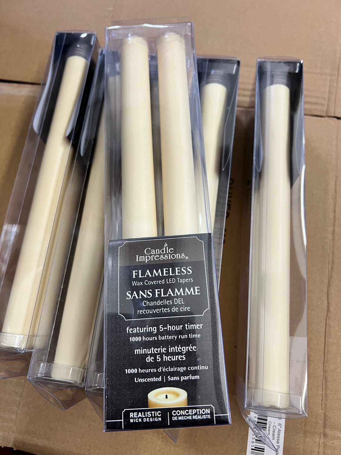 10" Ivory Flameless Tapers