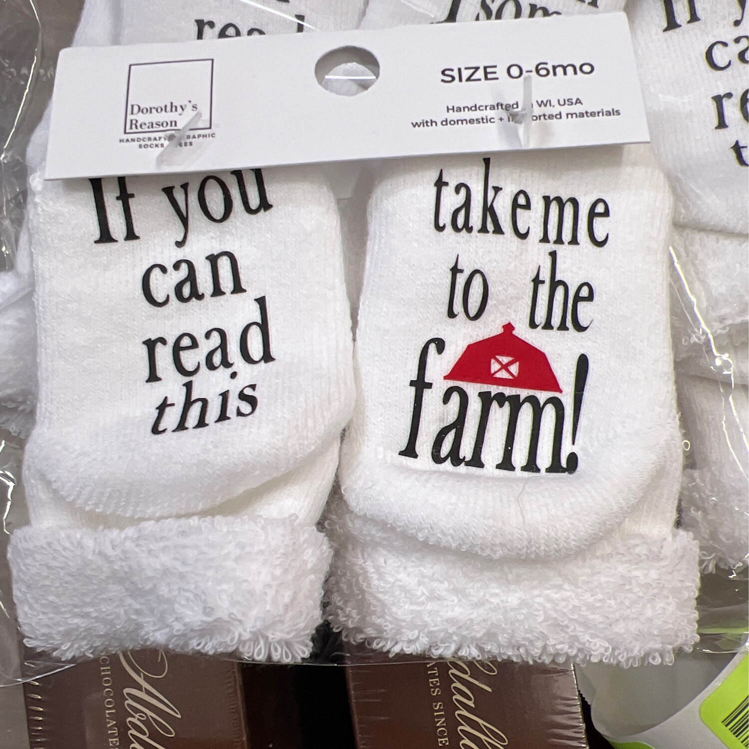 Take Me To The Farm Socks