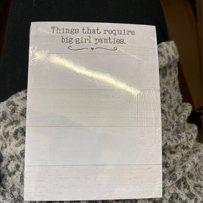 Big Girl Panties Notepad