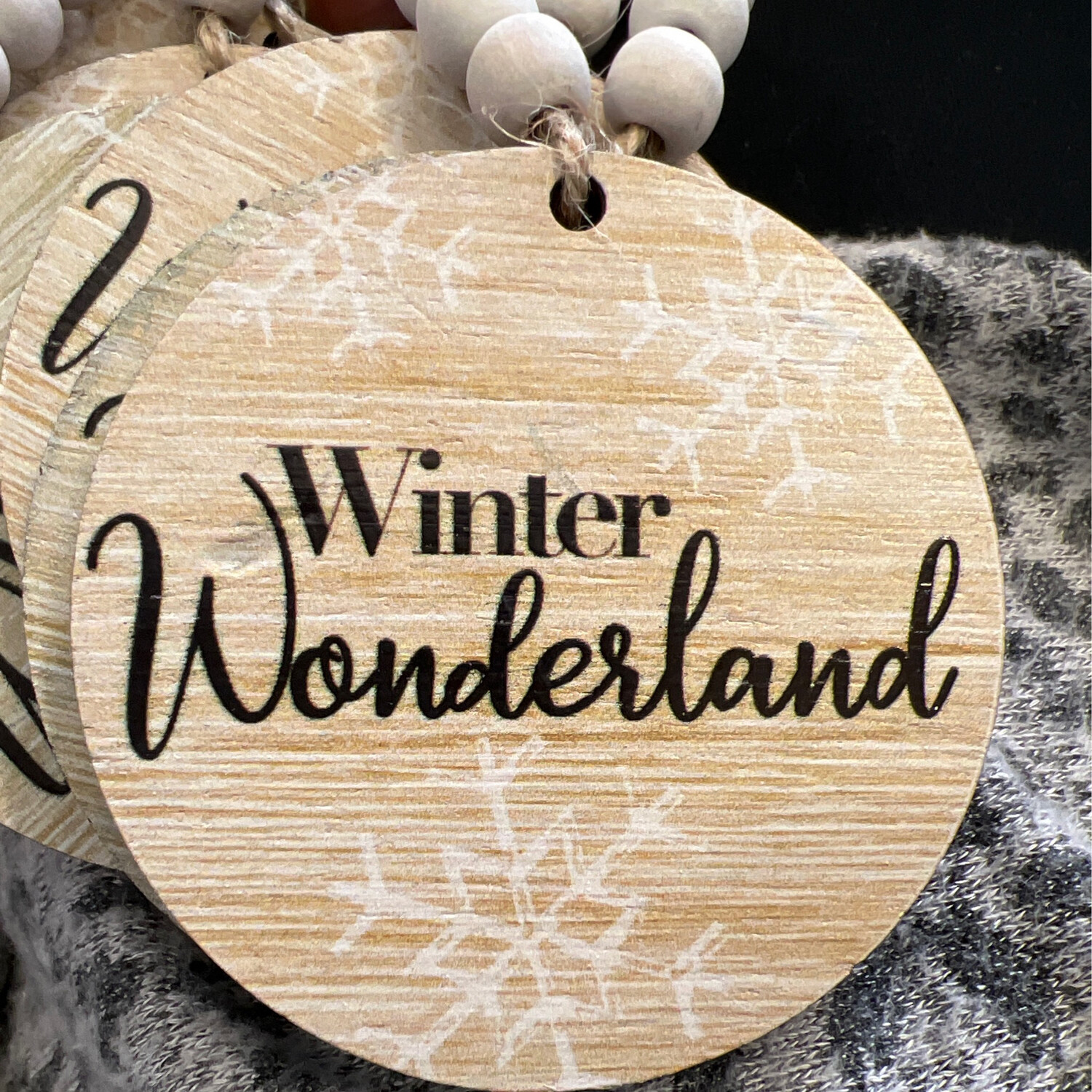 Beaded Wood Ornaments