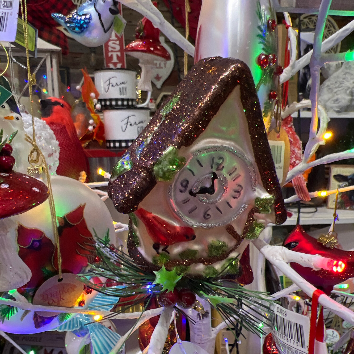 Cuckoo Clock Clip on Ornament