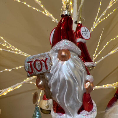 Glass Gnome Joy Ornament Glass Gnome Joy Ornament