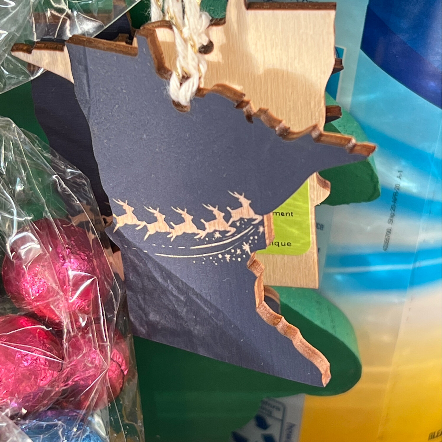 MN Navy Reindeer Ornament