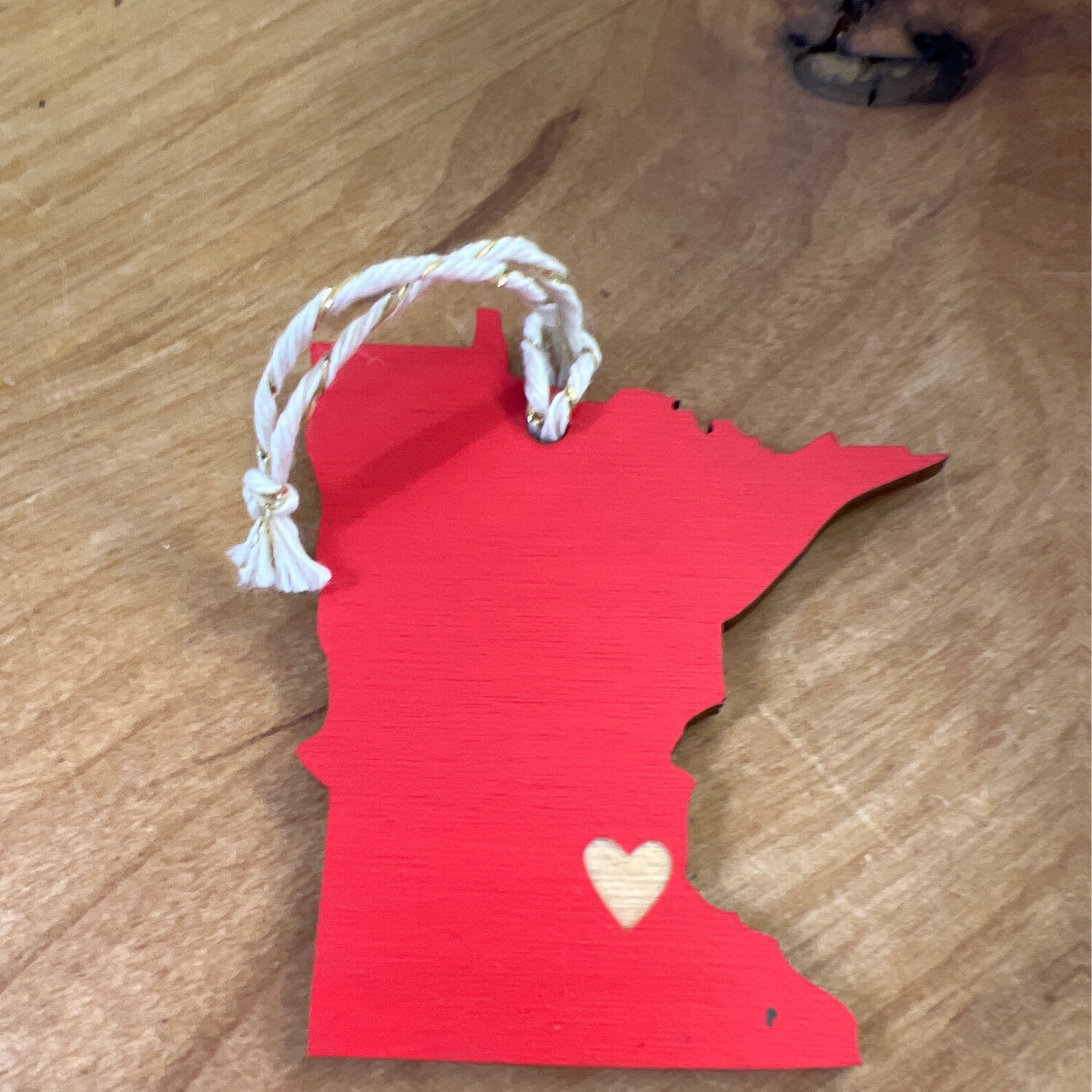 MN Red Heart Ornament