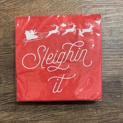 Sleighin' it Cocktail Napkins Sleighin' it Cocktail Napkins