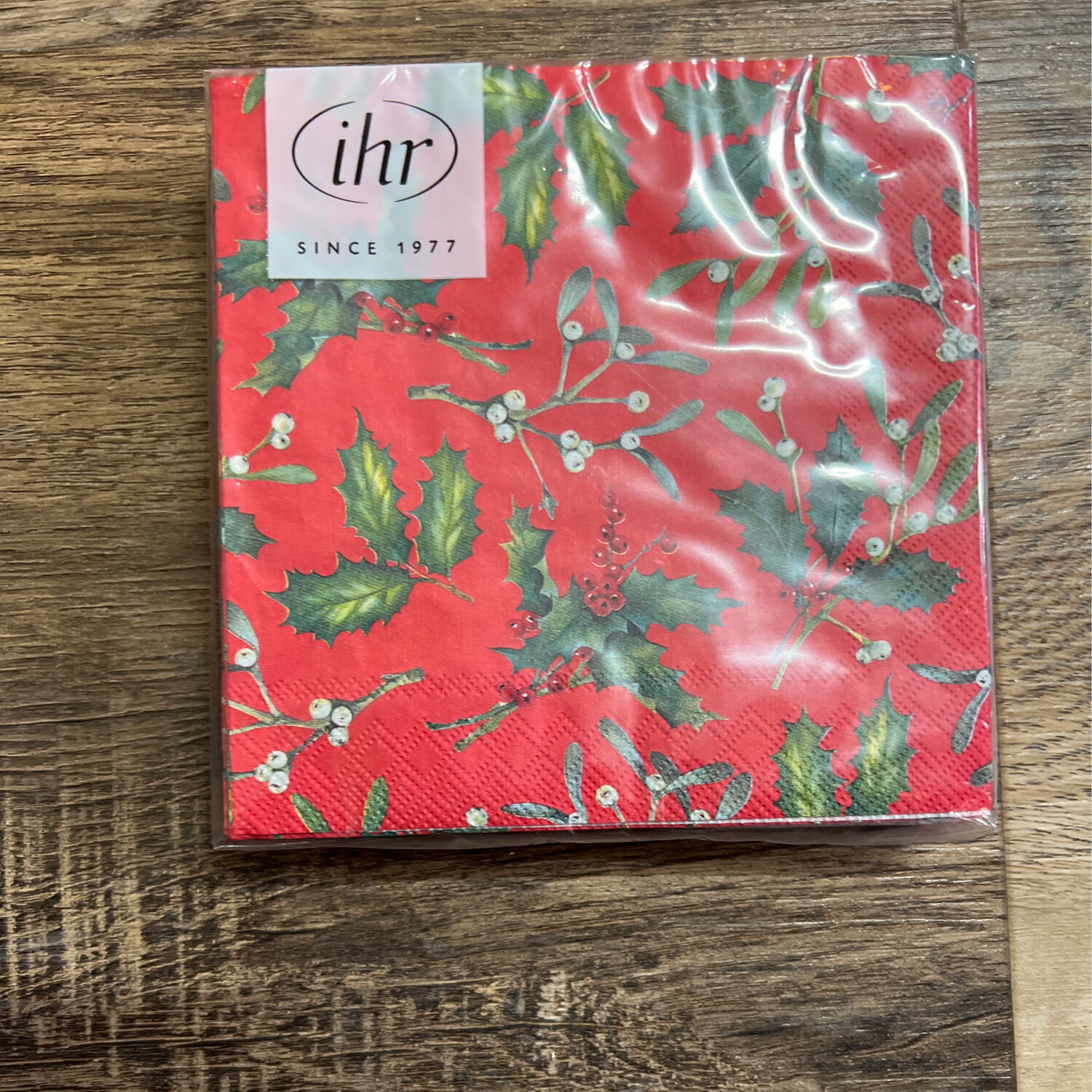 Red Holly Cocktail Napkins