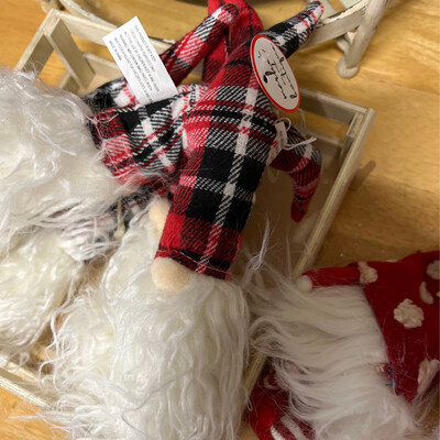 10" Plaid Santa Gnomes 10" Plaid Santa Gnomes