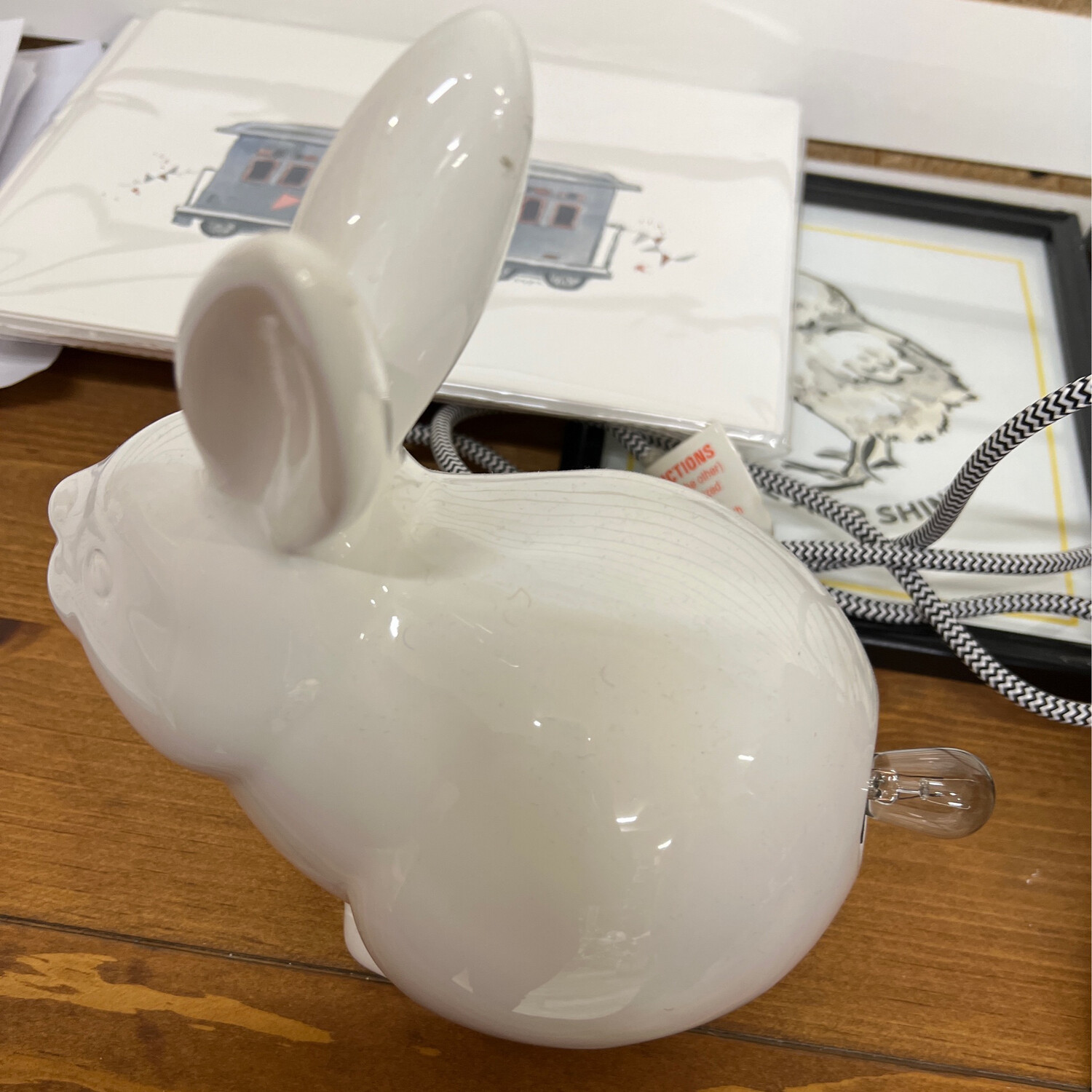 Ceramic Bunny Lamp