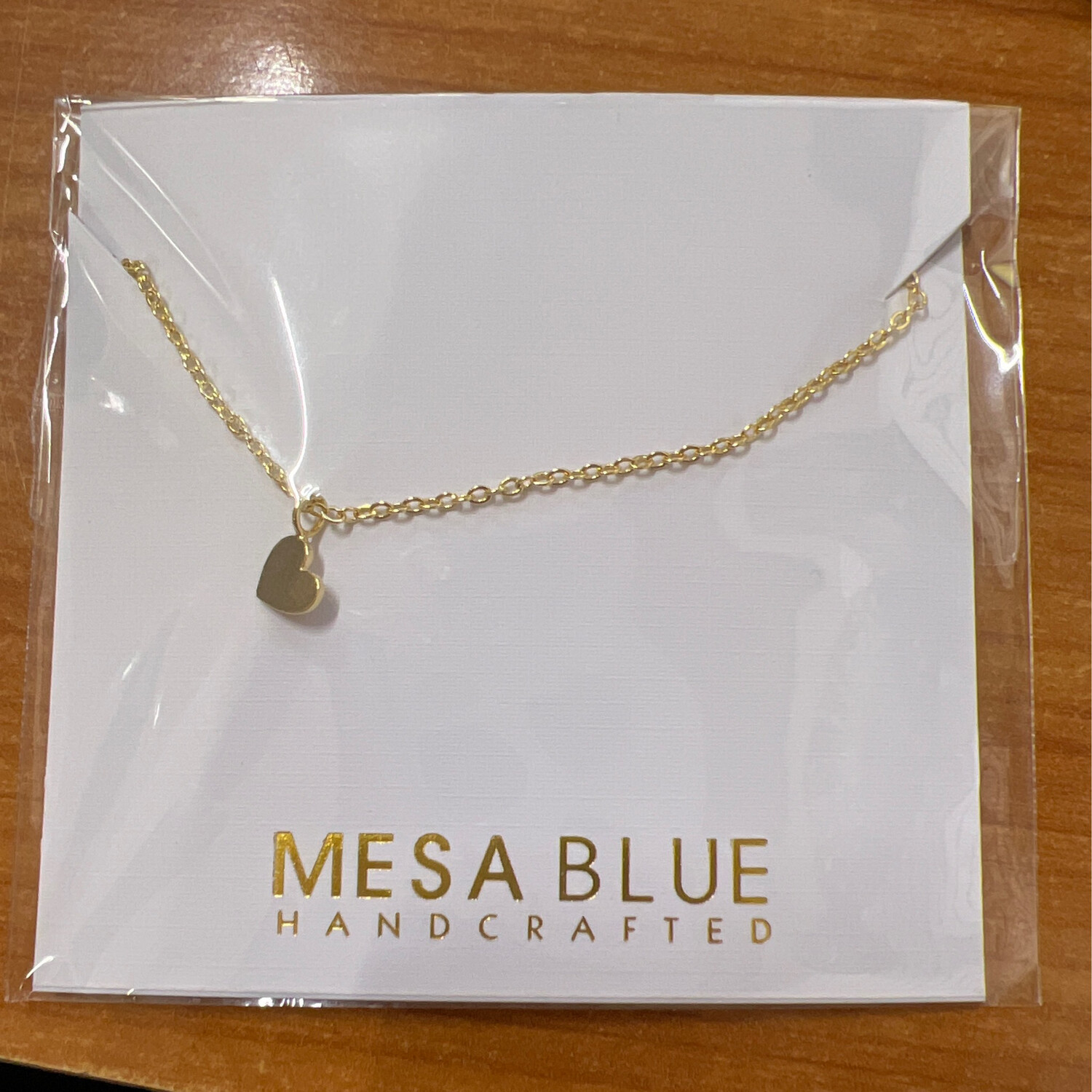 Mesa Blue Dainty Heart Necklace