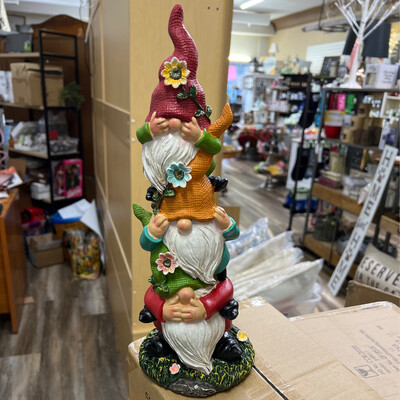 No Evil Stacked Colorful Gnomes