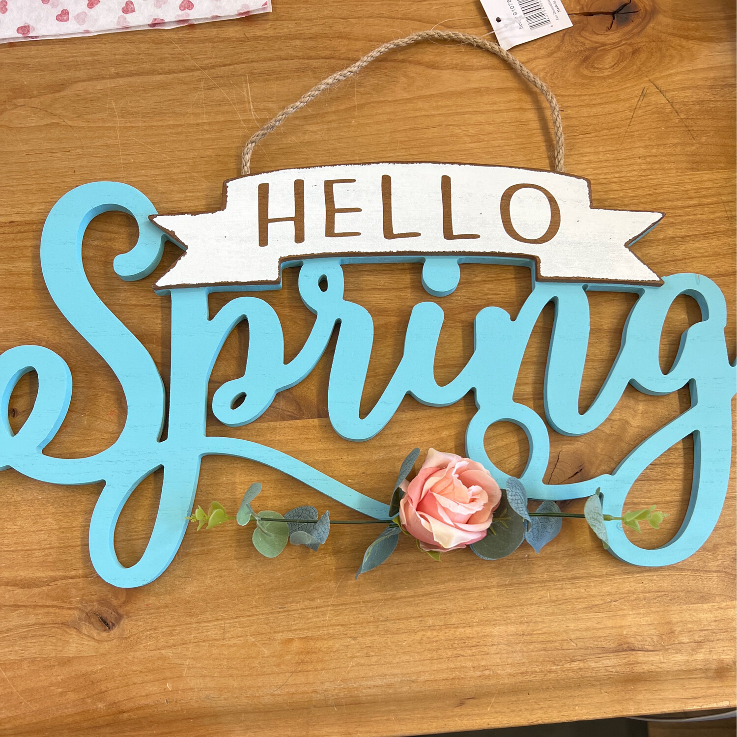 Hello Spring Wood Cutout
