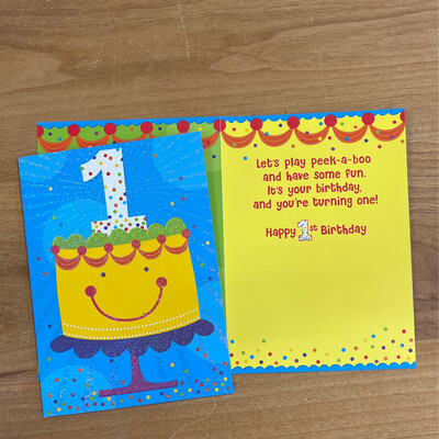 Cake 1st Birthday Card